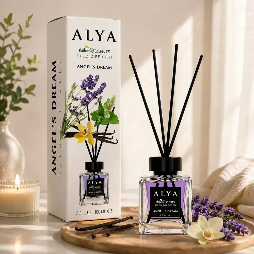 Alya Reed Diffuser Angel’s Dream Nature’s Scents 3.4 Fl. Oz . 100 Ml